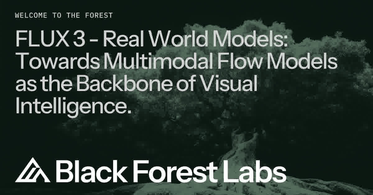 Black Forest Labs 发布 FLUX 3:统一图像、视频和音频的多模态流模型
