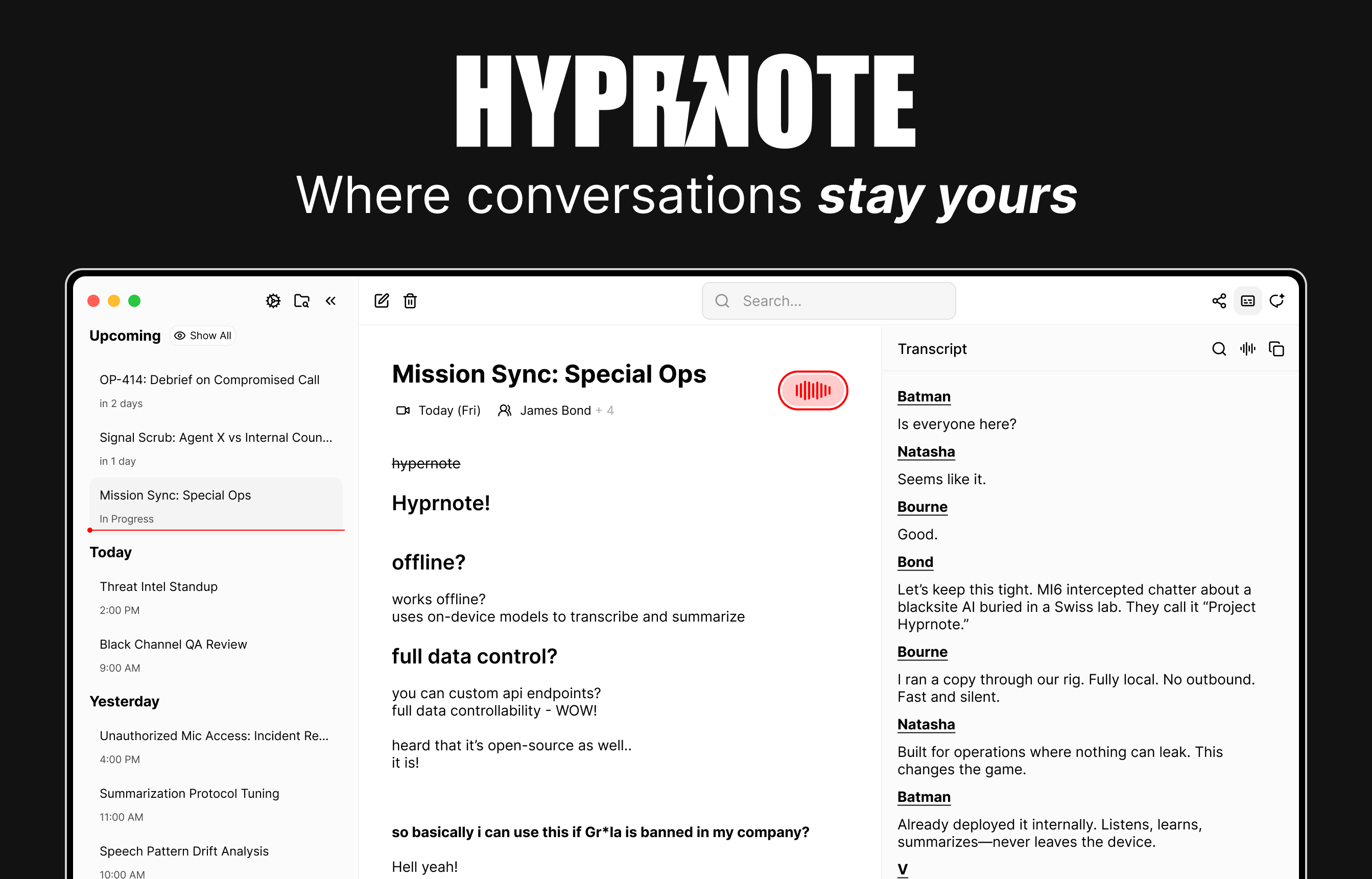 Hyprnote：开源 AI 会议记录工具