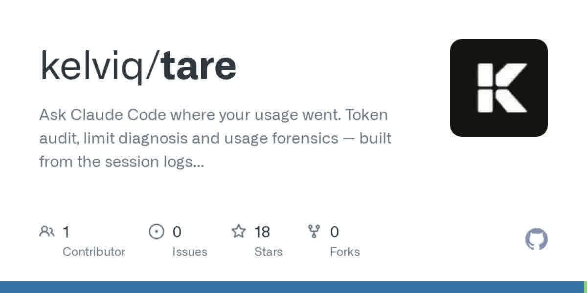tare:让 Claude Code 自己交代 token 都花哪儿了,配额超限不再是玄学